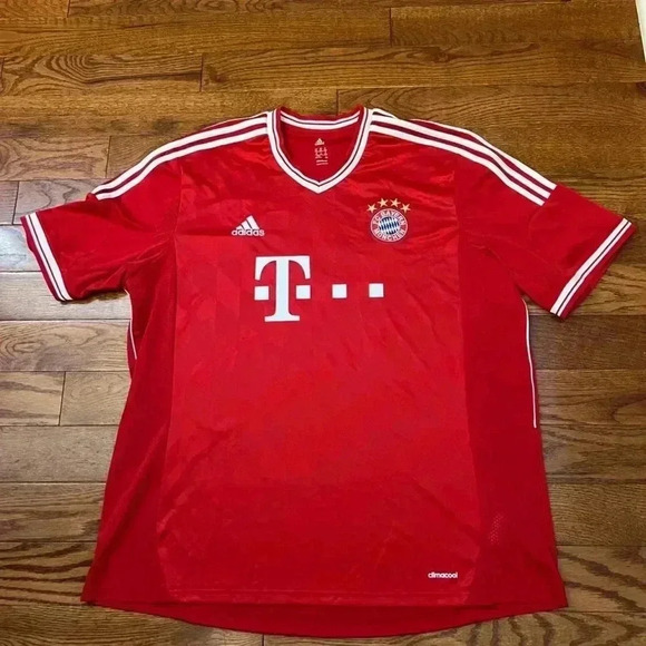 BAYERN MUNICH 2013/2014 HOME SOCCER JERSEY#10 Robben ADIDAS JERSEY SZ 2XL - Picture 1 of 10